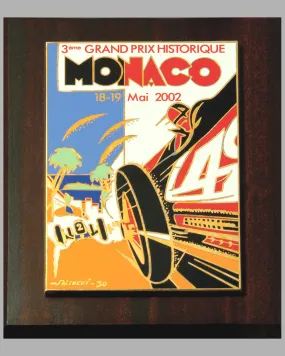 2002 Grand Prix Historique Monaco participant's wall plaque by Falcucci