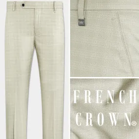 Bone Cream Subtle Plaid Woolrich Pant