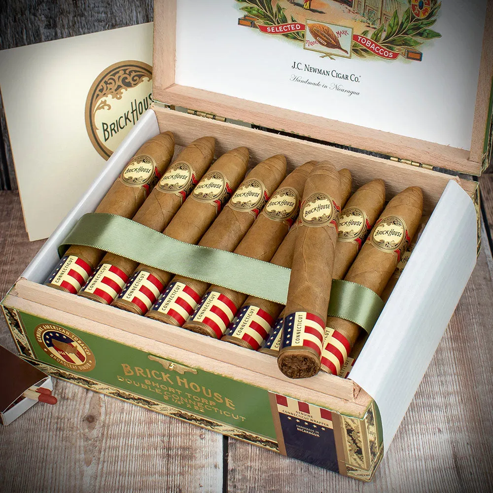 Brick House Double Connecticut Nicaragua Short Torpedo Cigars - 25 Box