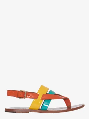 Dolce & Gabbana Multicolored Leather Sandal