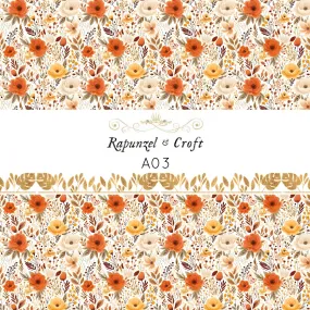 Fall Florals Transfer Sheet - A03