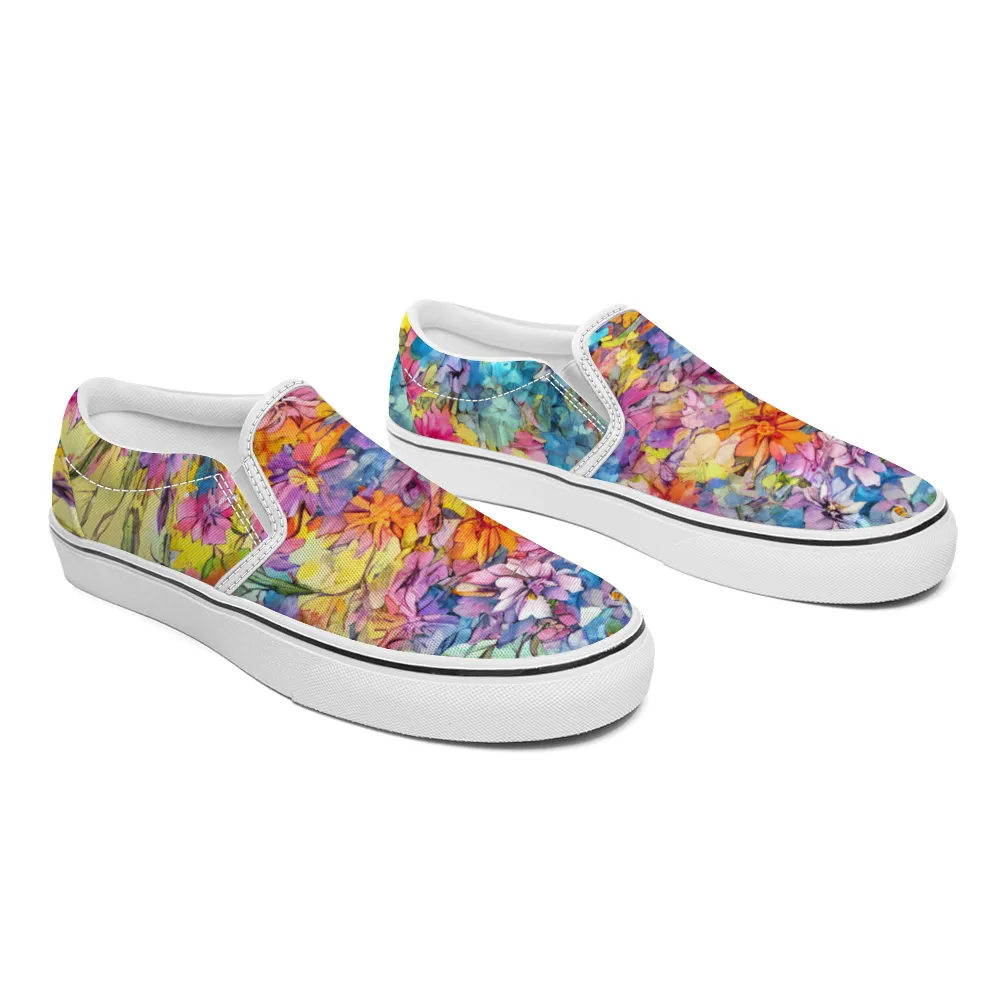 Flowers Collection - Unisex Slip-On Canvas Sneakers