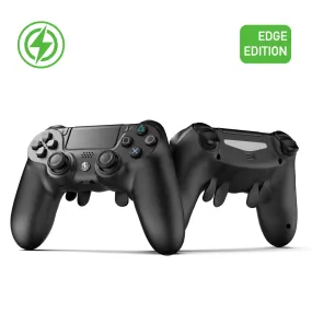 Sonicon PS4 Wireless Elite Controller Edge Edition w/ 4 Remappable Back Paddles, No Drifting Stick, Customized Modded Controller for PS4, PC - 3ms Low Latency