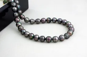 Tahitian pearl strand - Gold plated clasp - NECAUN02245