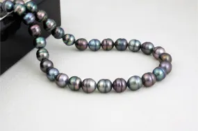 Tahitian pearl strand - Gold plated clasp - NECAUN02249