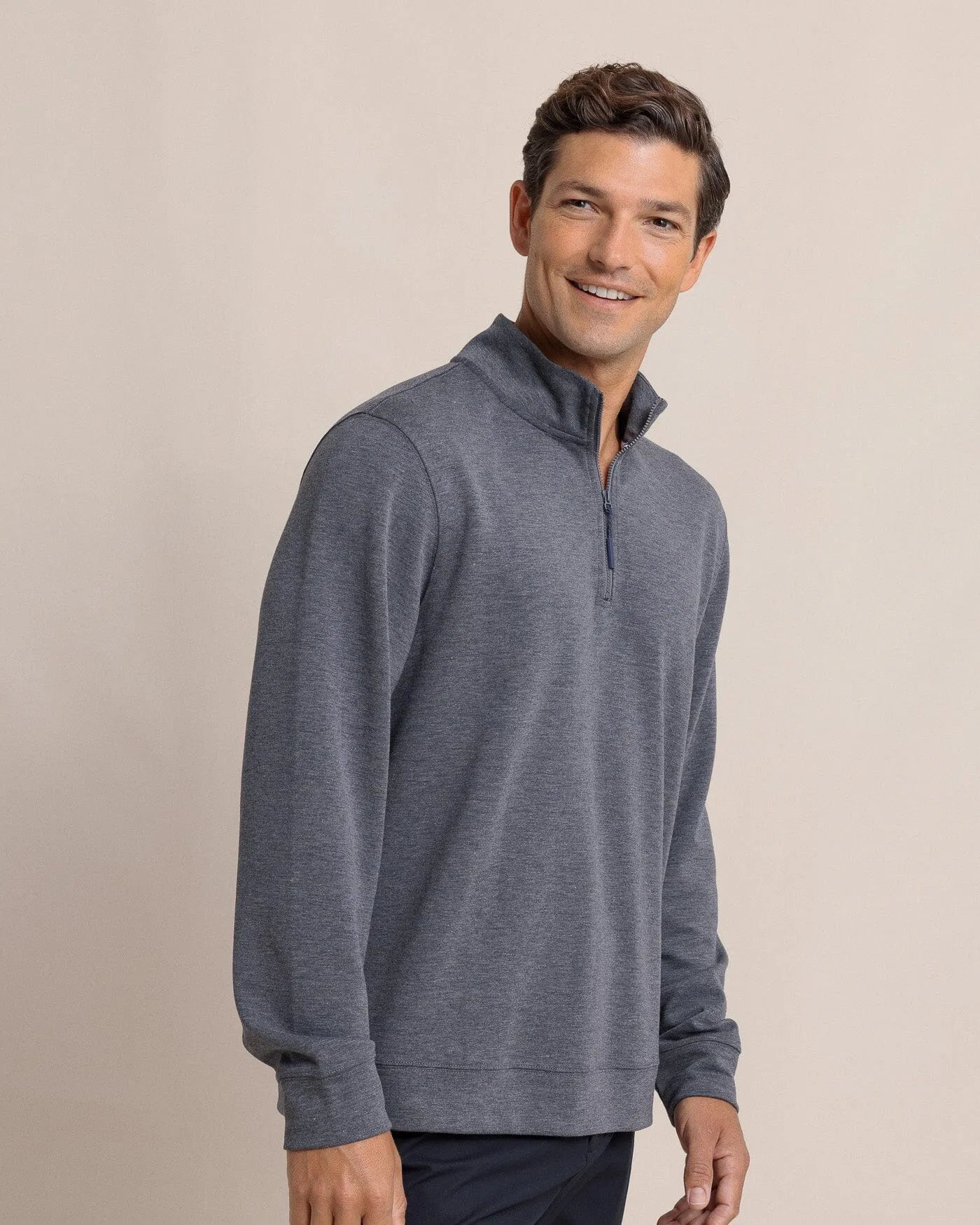 Whyche Interlock Heather Quarter Zip