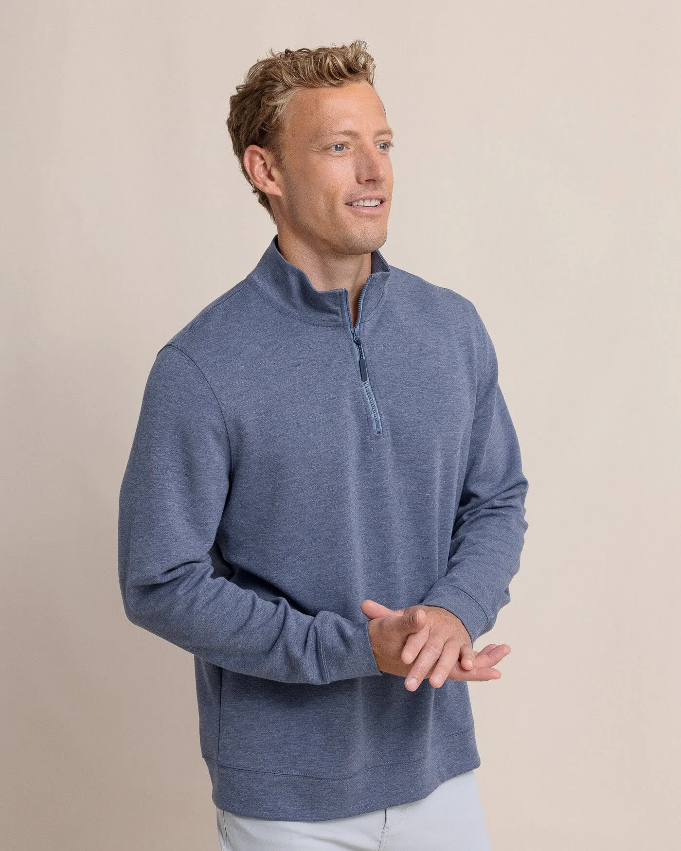 Whyche Interlock Heather Quarter Zip